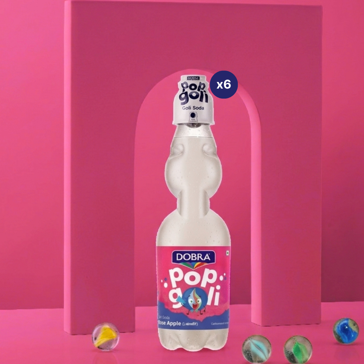 DOBRA Pop Goli - Choose Your Flavour, Pack of 6 Bottles