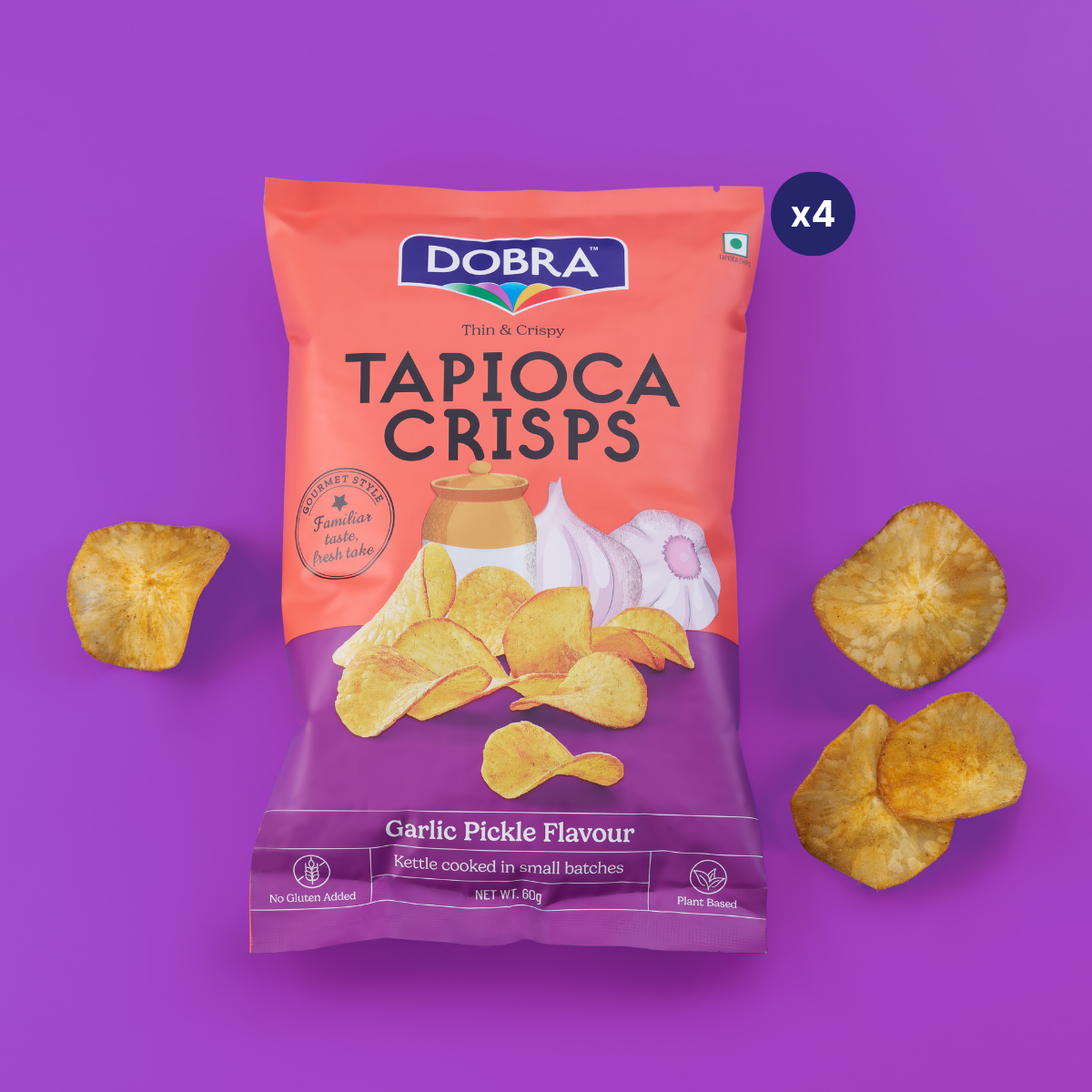 Tapioca Crisps - Choose your Flavour - Pack of 4