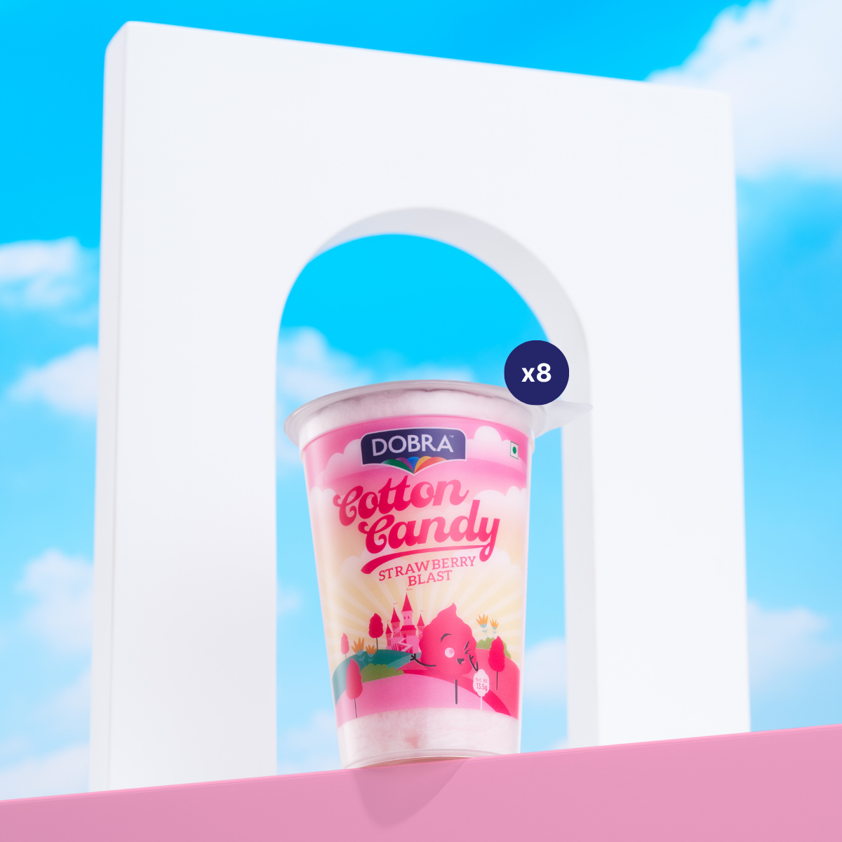 Cotton Candy Party Pack of 8 - Pink