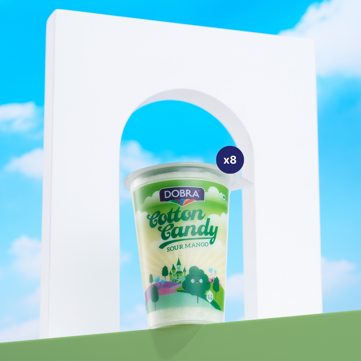Cotton Candy Party Pack of 8 - Green