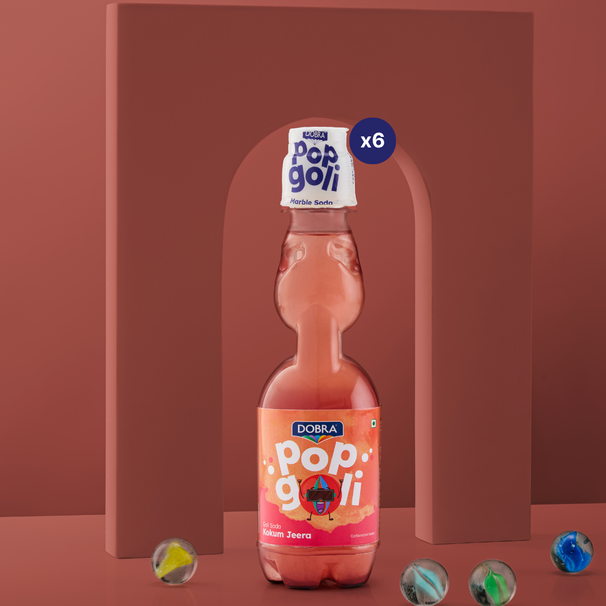 DOBRA Pop Goli - Choose Your Flavour, Pack of 6 Bottles