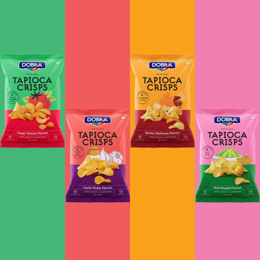 Tapioca Crisps - Saucy Mix (Pack of 4)