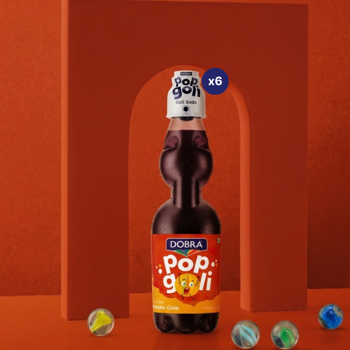 DOBRA Pop Goli - Choose Your Flavour, Pack of 6 Bottles